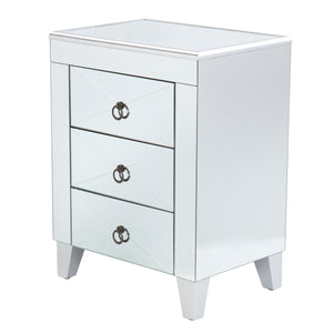 Sei Furniture Cresheim Mirrored End Table W Drawers Oc0792