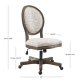 Erin Office Chair, French Script Print