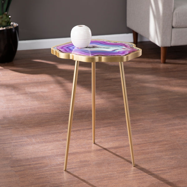 Sei Furniture Norcova Accent Table Purple Oc1087206