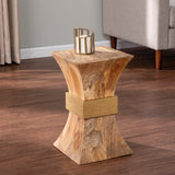 Sei Furniture Turvey Square Side Table W Brass Accents Oc1097406