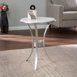 Sei Furniture Fordoche Round Accent Table Silver Oc1097906