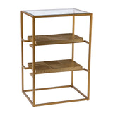 Sei Furniture Penketh Glass Top End Table W Storage Oc1098206