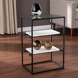 Sei Furniture Paignton Glass Top End Table W Storage Oc1098306