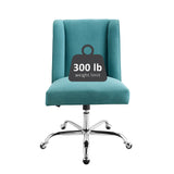 Draper Upholstered Swivel Office Chair, Mermaid Blue