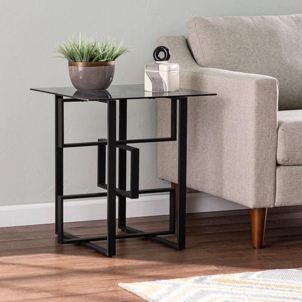 Sei Furniture Clanlin Glass Top Accent Table Oc1139506