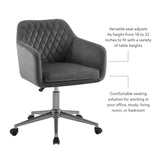 Imogen QUILTED OFFICE CHAIR GREY