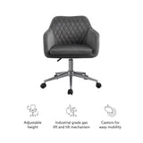 Imogen QUILTED OFFICE CHAIR GREY