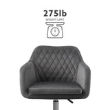 Imogen QUILTED OFFICE CHAIR GREY