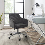 Imogen QUILTED OFFICE CHAIR GREY