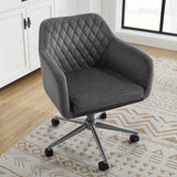 Imogen QUILTED OFFICE CHAIR GREY