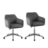 Imogen QUILTED OFFICE CHAIR GREY