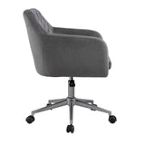 Imogen QUILTED OFFICE CHAIR GREY