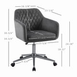 Imogen QUILTED OFFICE CHAIR GREY