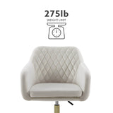 Imogen QUILTED OFFICE CHAIR OFF WHITE