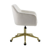 Imogen QUILTED OFFICE CHAIR OFF WHITE