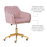 Imogen QUILTED OFFICE CHAIR PINK