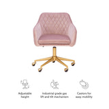 Imogen QUILTED OFFICE CHAIR PINK