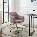 Imogen QUILTED OFFICE CHAIR PINK