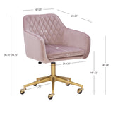 Imogen QUILTED OFFICE CHAIR PINK