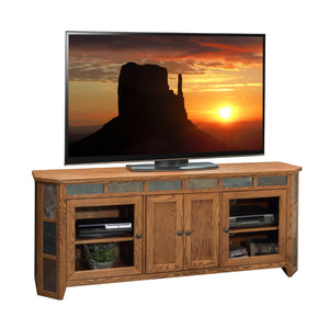 Legends Furniture Traditional Golden Oak Corner TV Stand for TV's up to 75 Inches, Fully Assembled OC1256.GDO