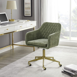 Imogen Quilted Office Chair Green