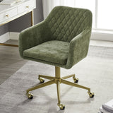 Imogen Quilted Office Chair Green