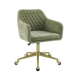 Imogen Quilted Office Chair Green