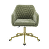 Imogen Quilted Office Chair Green