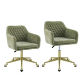 Imogen Quilted Office Chair Green