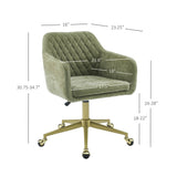 Imogen Quilted Office Chair Green