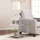 Sei Furniture Knox Glam Mirrored Side Table Chrome Oc5204