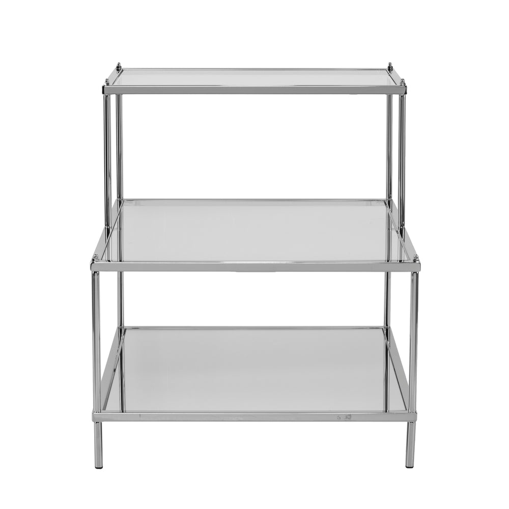 Sei Furniture Knox Glam Mirrored Accent Table Chrome Oc5205