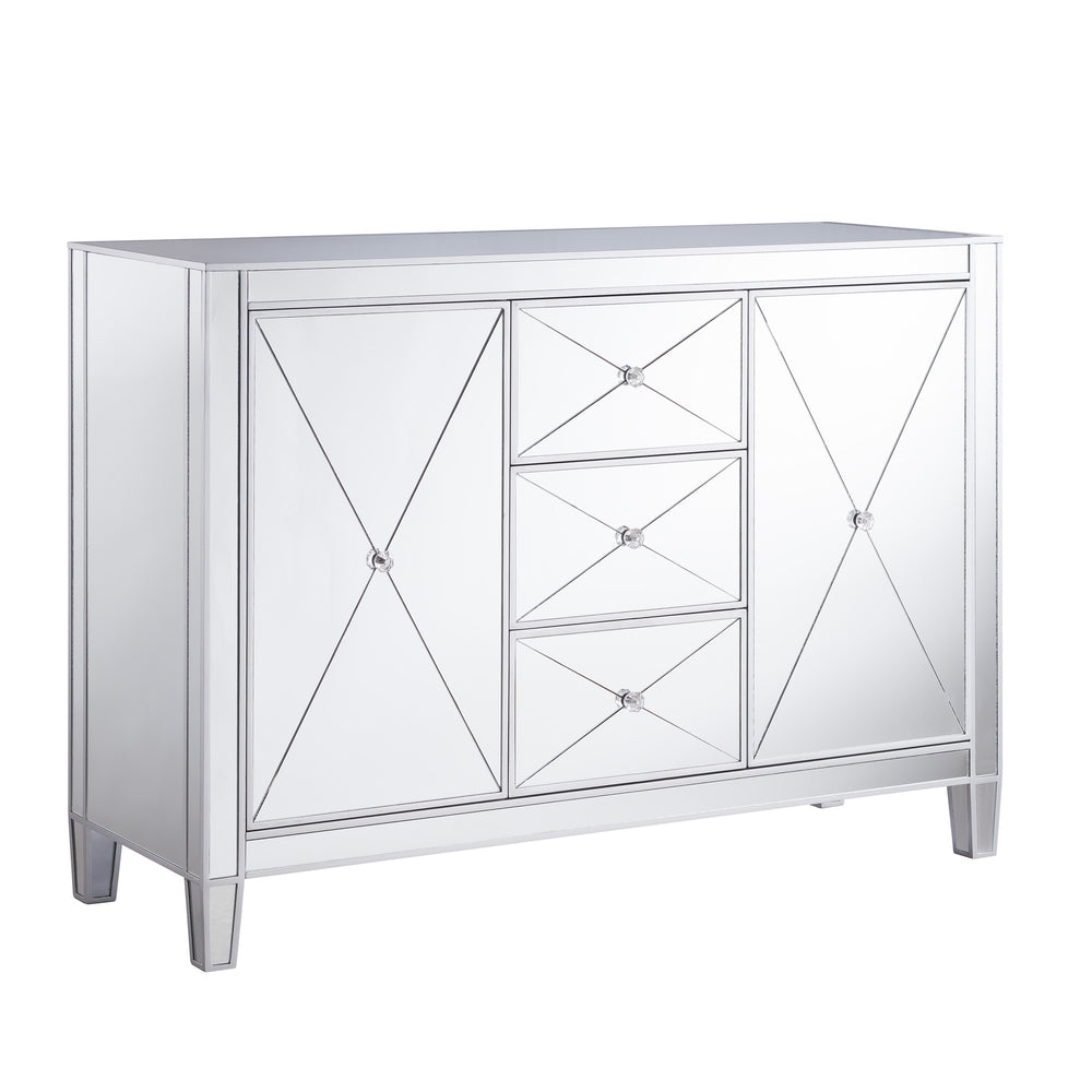 Sei Furniture Mirage 3 Drawer Mirrored Cabinet Oc9150