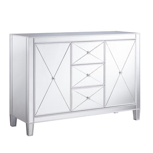 Sei Furniture Mirage 3 Drawer Mirrored Cabinet Oc9150