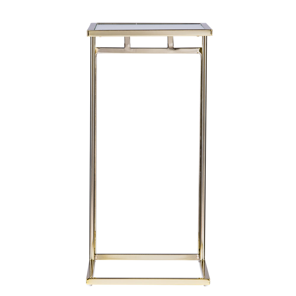 Holly Martin Colbi Mirror Topped C Table Glam Style Champagne W Antique Mirror Oc9842