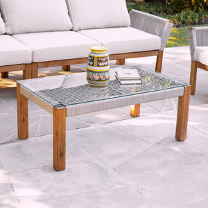 Sei Furniture Brendina Outdoor Glass Top Cocktail Table Od1089300