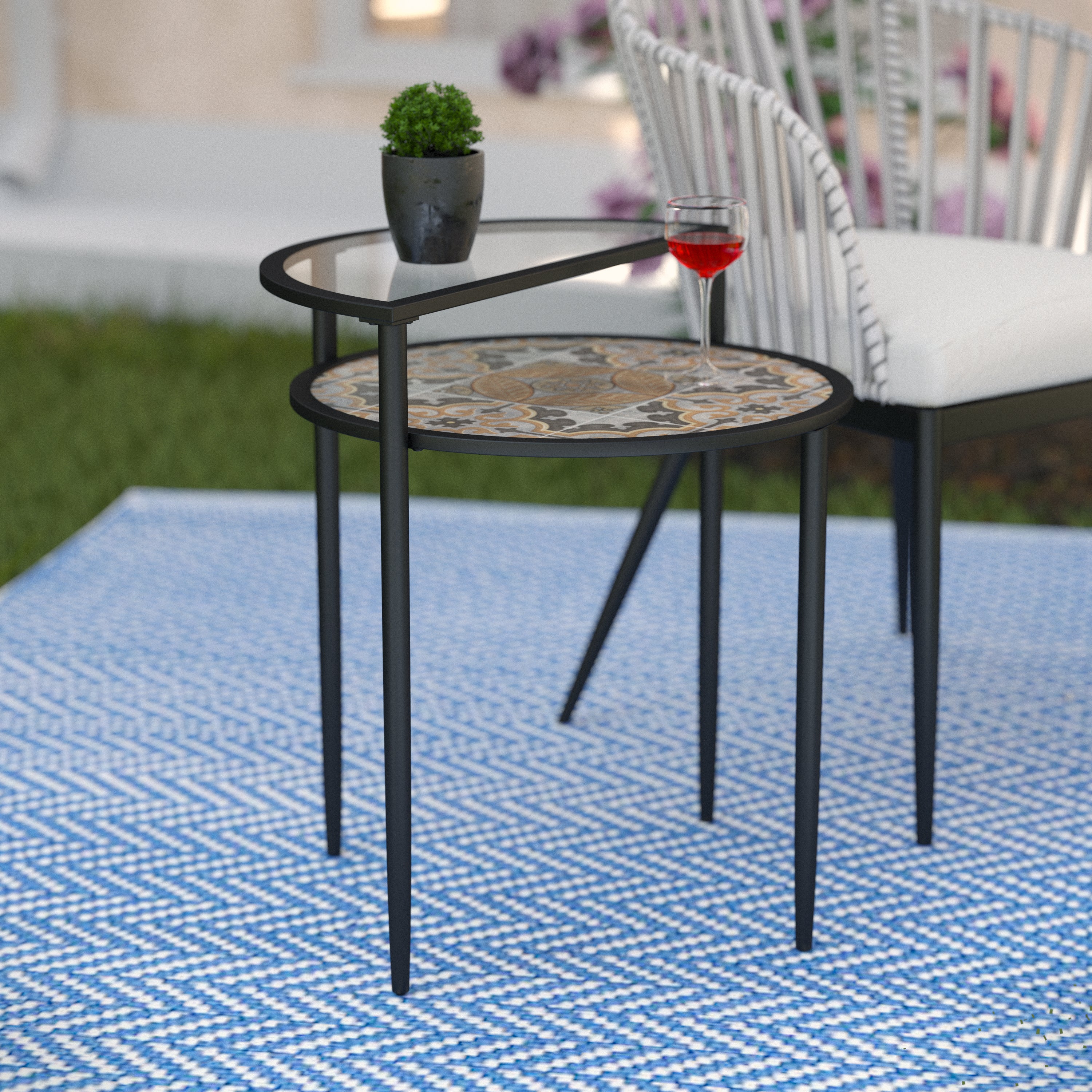 Lorengo Outdoor Accent Table - Thumbnail 3