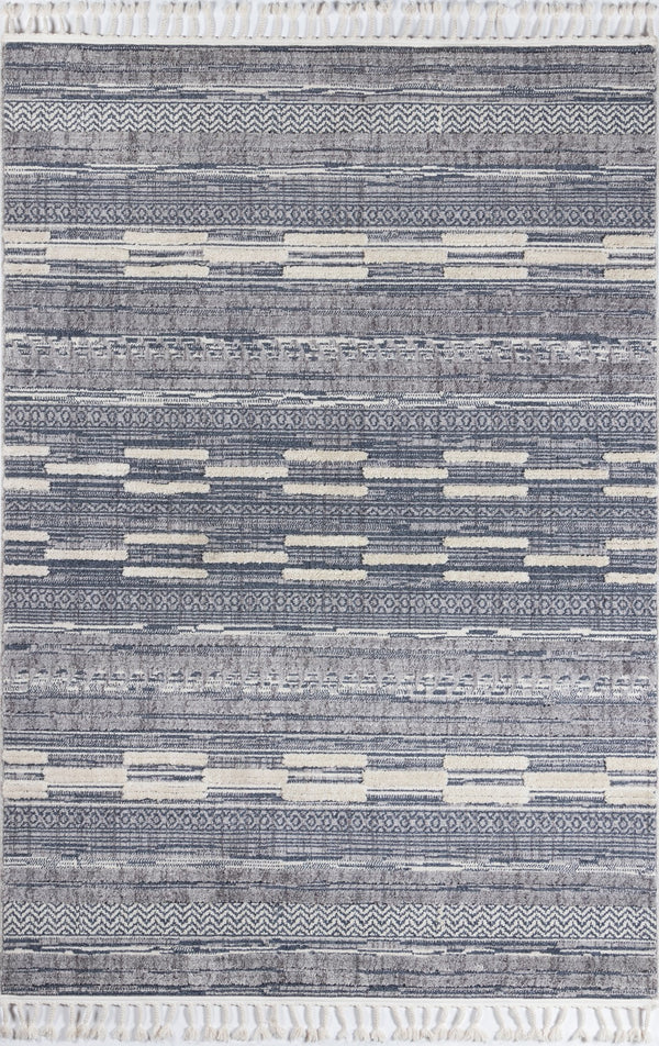 Momeni Odessa ODE-1 Machine Made Contemporary Geometric Indoor Area Rug Blue 8'6" x 12'6" ODESSODE-1BLU86C6