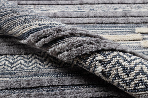 Momeni Odessa ODE-1 Machine Made Contemporary Geometric Indoor Area Rug Blue 8'6" x 12'6" ODESSODE-1BLU86C6