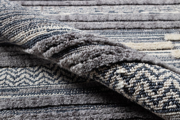 Momeni Odessa ODE-1 Machine Made Contemporary Geometric Indoor Area Rug Blue 8'6" x 12'6" ODESSODE-1BLU86C6