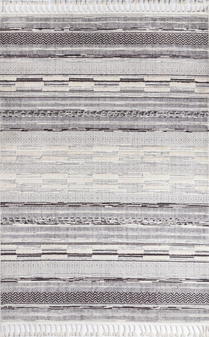 Momeni Odessa ODE-1 Machine Made Contemporary Geometric Indoor Area Rug Grey 8'6" x 12'6" ODESSODE-1GRY86C6
