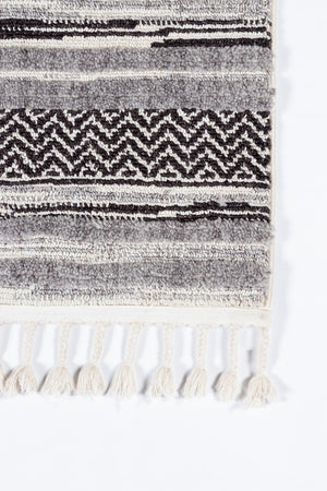 Momeni Odessa ODE-1 Machine Made Contemporary Geometric Indoor Area Rug Grey 8'6" x 12'6" ODESSODE-1GRY86C6