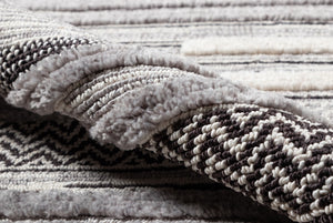 Momeni Odessa ODE-1 Machine Made Contemporary Geometric Indoor Area Rug Grey 8'6" x 12'6" ODESSODE-1GRY86C6