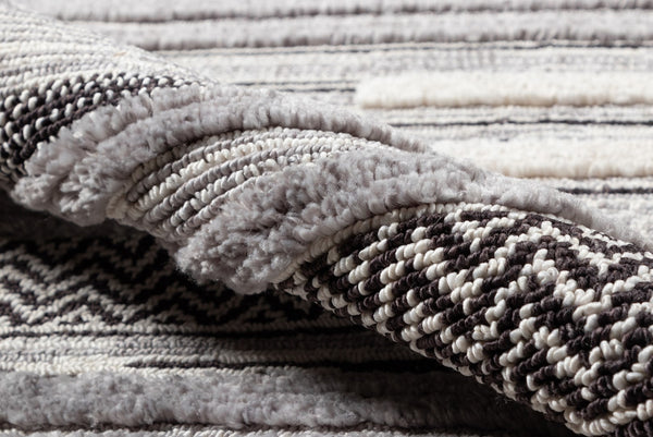 Momeni Odessa ODE-1 Machine Made Contemporary Geometric Indoor Area Rug Grey 8'6" x 12'6" ODESSODE-1GRY86C6