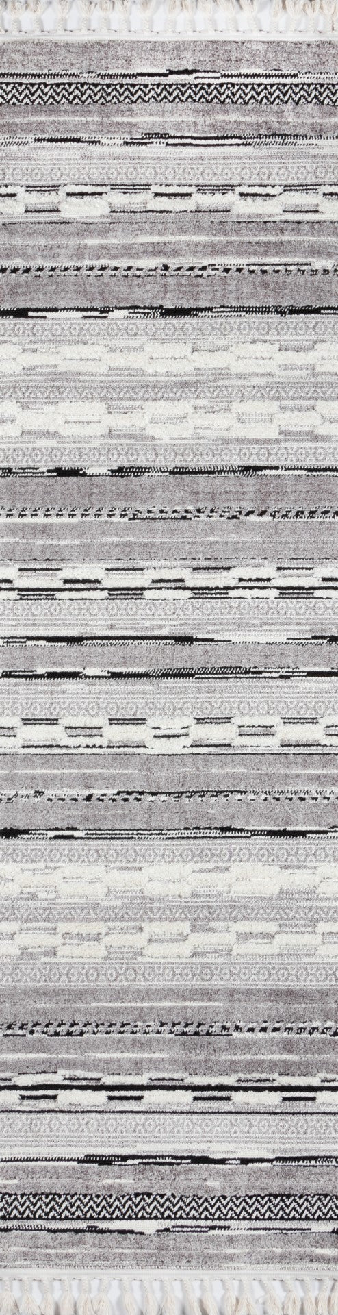 Momeni Odessa ODE-1 Machine Made Contemporary Geometric Indoor Area Rug Grey 8'6" x 12'6" ODESSODE-1GRY86C6