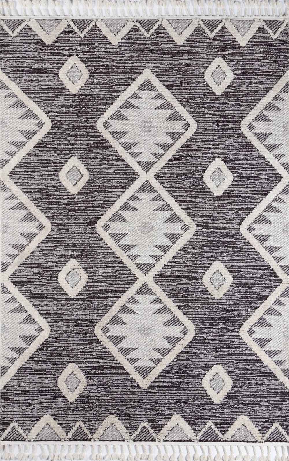 Momeni Odessa ODE-3 Machine Made Contemporary Geometric Indoor Area Rug Charcoal 8'6" x 12'6" ODESSODE-3CHR86C6
