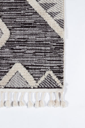 Momeni Odessa ODE-3 Machine Made Contemporary Geometric Indoor Area Rug Charcoal 8'6" x 12'6" ODESSODE-3CHR86C6