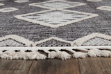 Momeni Odessa ODE-3 Machine Made Contemporary Geometric Indoor Area Rug Charcoal 8'6" x 12'6" ODESSODE-3CHR86C6