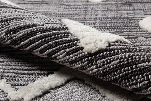 Momeni Odessa ODE-3 Machine Made Contemporary Geometric Indoor Area Rug Charcoal 8'6" x 12'6" ODESSODE-3CHR86C6