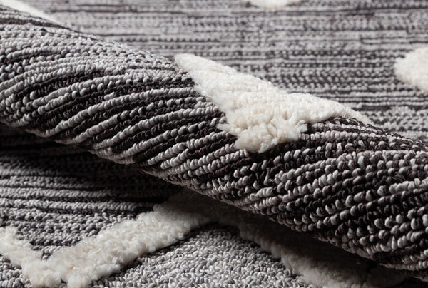 Momeni Odessa ODE-3 Machine Made Contemporary Geometric Indoor Area Rug Charcoal 8'6" x 12'6" ODESSODE-3CHR86C6